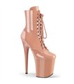 FLAMINGO-1020 Plateau Stiefel - Nude Lack | Pleaser