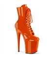 FLAMINGO-1020 Plateau Stiefel - Orange Lack | Pleaser