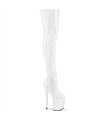 FLAMINGO-3000HWR Overknee Platform Boots White | Pleaser