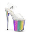 FLAMINGO-808RG-01 platform sandal - rainbow pattern | Pleaser