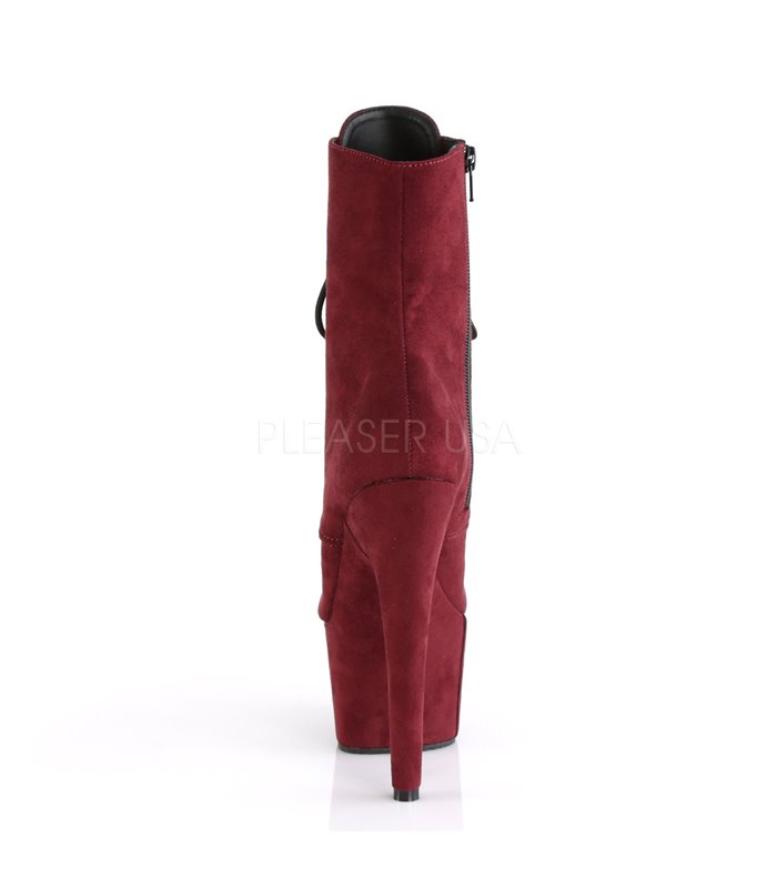 Plateau Schnürstiefelette ADORE-1020FS - Burgunderrot