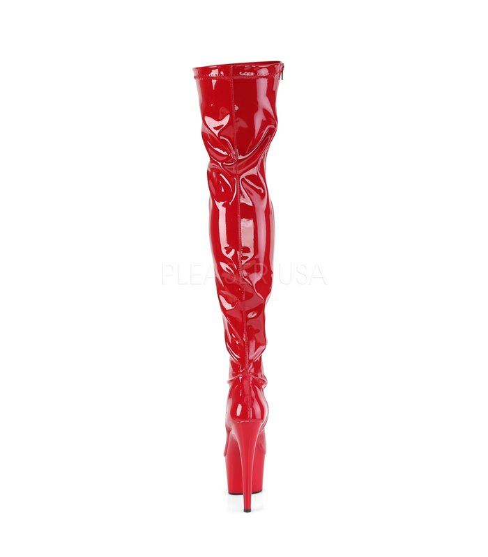 Plateau Overknee Stiefel ADORE-3000 - Lack Rot