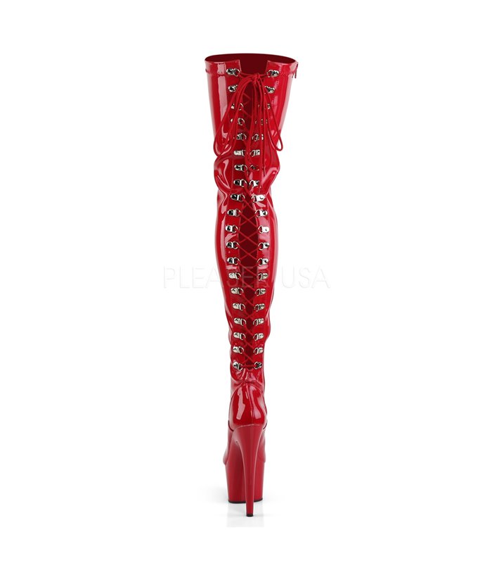 Plateau Overknee Stiefel ADORE-3063 - Rot