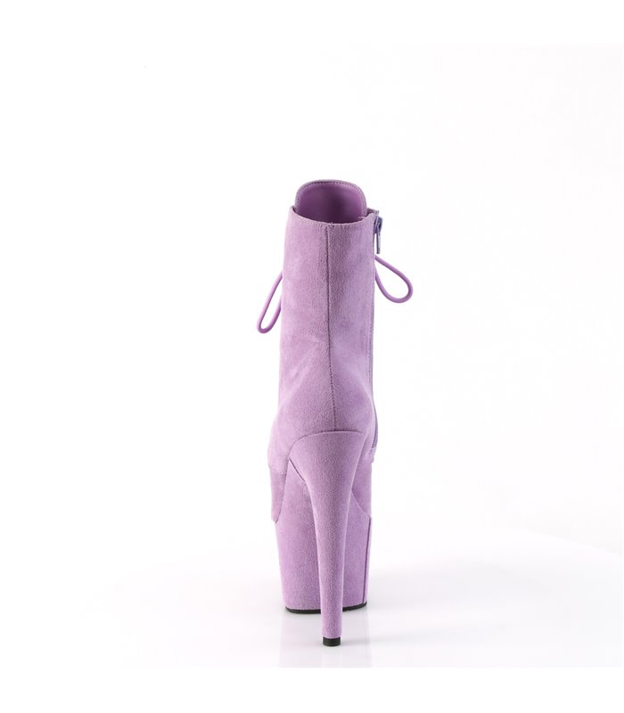 ADORE-1020FS Plateau Stiefelette - Violett Samt | Pleaser