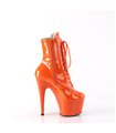 ADORE-1020 Plateau Stiefelette - Feuerrot Orange Lack | Pleaser