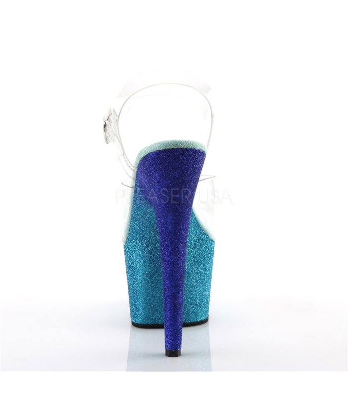 Plateau High Heels ADORE-708OMBRE - Aqua/Blau