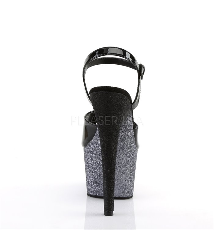 Plateau High Heels ADORE-709OMBRE - Silber/Schwarz