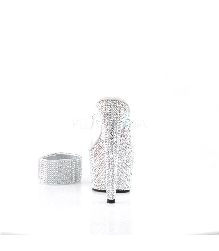 Plateau High Heels BEJEWELED-712RS - Silber