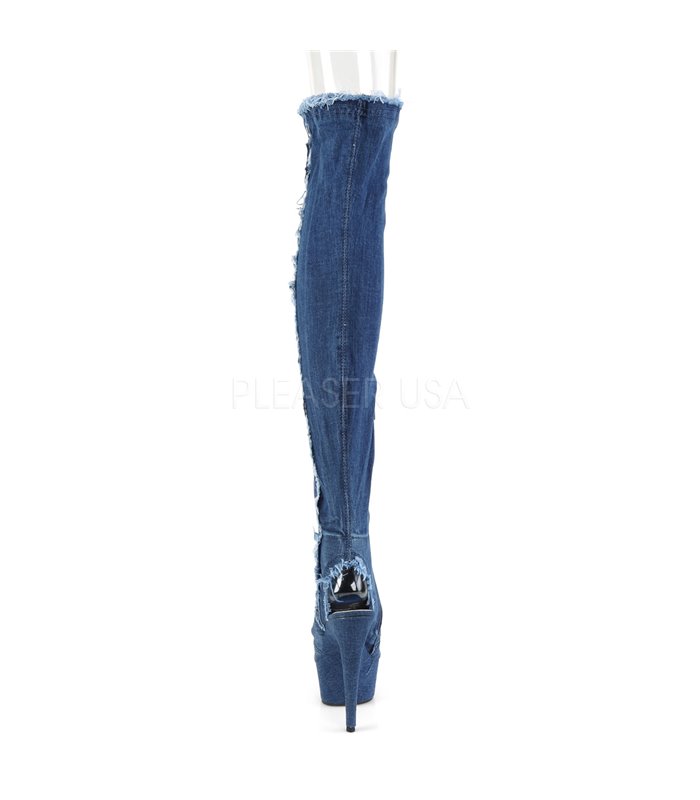 Plateau Overknee DELIGHT-3030 - Blau