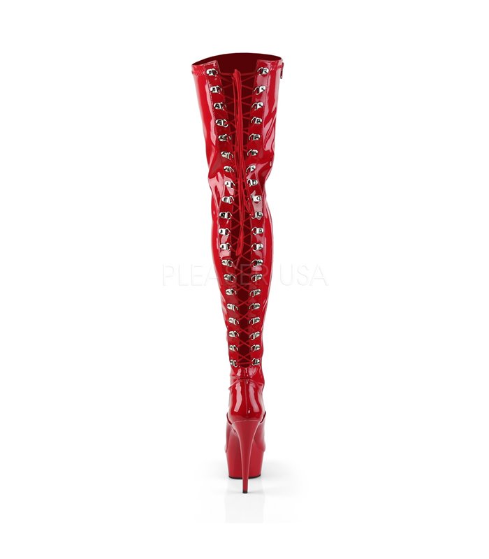 Overknee Stiefel DELIGHT-3063 - Lack Rot