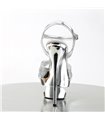 Pleaser Plateau Sandaletten ECLIPSE-619G Silber Multi/Silber Chrome mit Glitzer