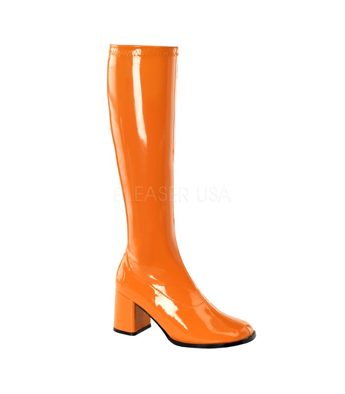 Retro Stiefel GOGO-300 - Lack Orange