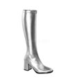 Retro Stiefel GOGO-300 - PU Silber