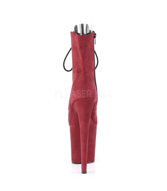 Extrem Plateau Heels FLAMINGO-1021FS - Rot Samt