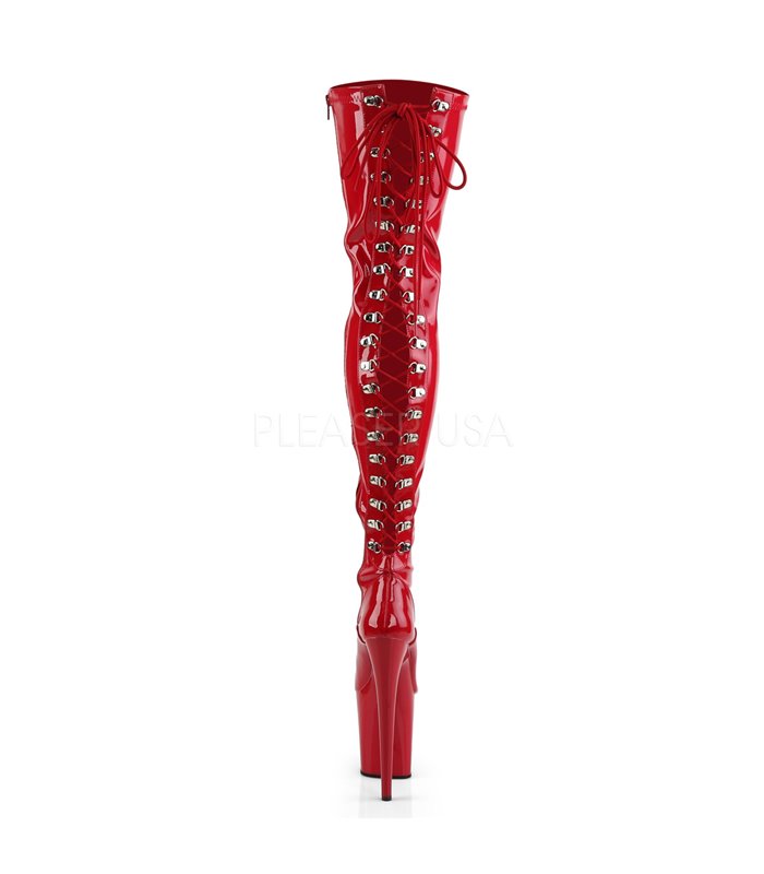 Plateau Overknee Stiefel FLAMINGO-3063 - Rot