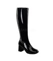 Retro Stiefel GOGO-300WC (Weitschaftstiefel) - Lack Schwarz