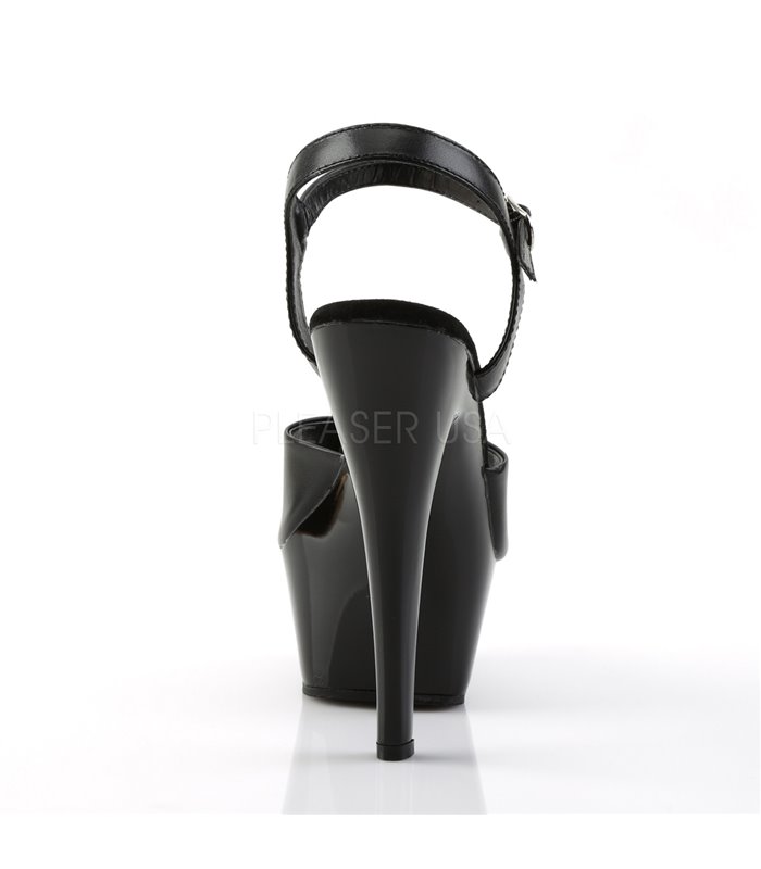 Plateau High Heels KISS-209 - Leder Schwarz