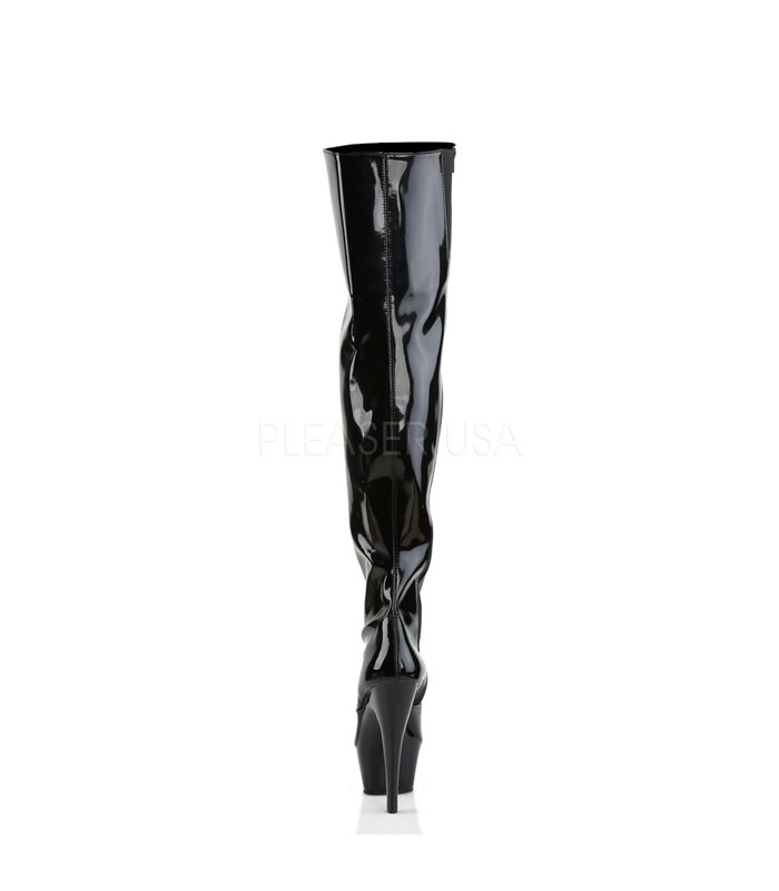 Plateau Overknee Stiefel KISS-3010 - Schwarz