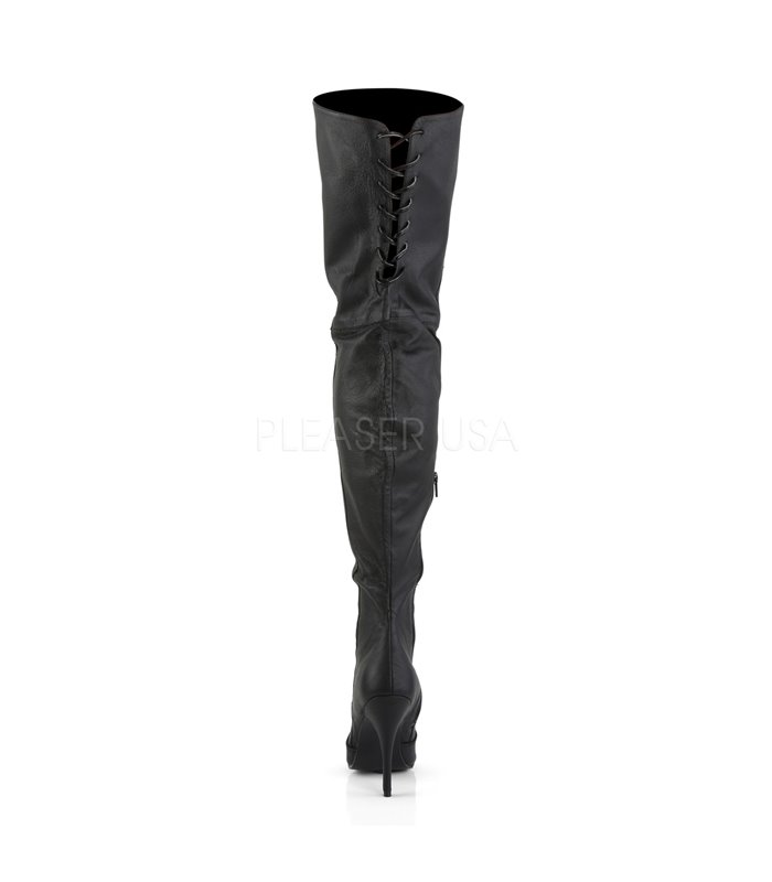 Pleaser Overknee Stiefel LEGEND-8899 Schwarz Leder (P)