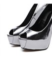 Giaro Peeptoe Pumps BELIZA Silber Chrome