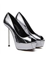 Giaro Peeptoe Pumps BELIZA Silber Chrome