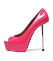 Giaro Peeptoe Plateau Pumps BELIZA Fuchsia Lack