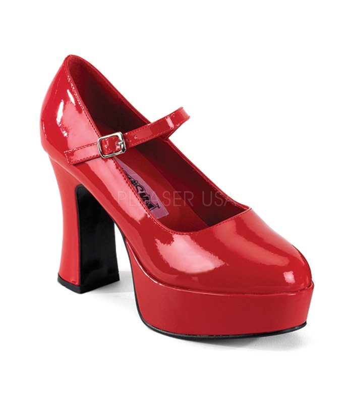 Retro Plateau Pumps MARYJANE-50 - Rot