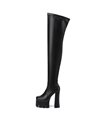 Giaro Overknee Plateau Boots CAUTION Black Matte