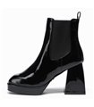 Giaro Plateau Stiefelette CLOAK Schwarz Glänzend