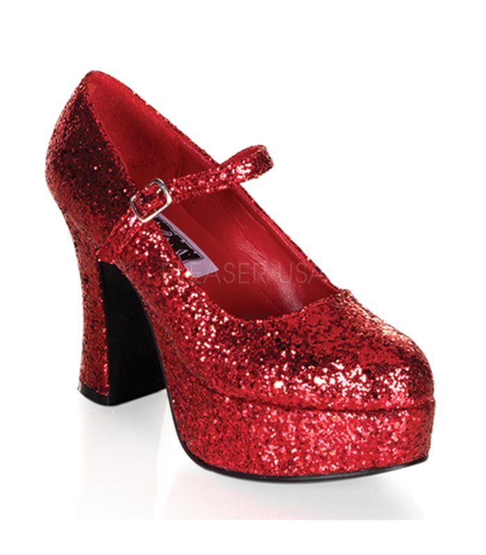 Retro Plateau Pumps MARYJANE-50G - Rot