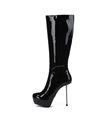 Giaro Plateau Boots BEVERLEY BLACK SHINY