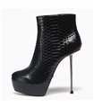 Giaro Plateau Ankle Boots BESO BLACK SNAKE