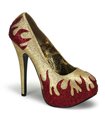 Plateau Pumps TEEZE-27 - Gold/Rot