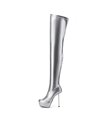 Giaro Overknee Plateau Boot BRISA NEON SILVER MATTE