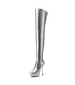 ---Giaro Overkne Stiefel BRISA Neon Silber Matt