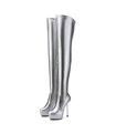 ---Giaro Overkne Stiefel BRISA Neon Silber Matt