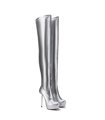 ---Giaro Overkne Stiefel BRISA Neon Silber Matt