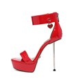 Giaro Plateau Pumps BARCLAY Red Shiny