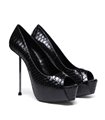 Giaro Peeptoe Plateau Pumps BELIZA SNAKE Schwarz