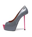 ---Giaro Peeptoe Plateau Pumps BELIZA Multi/Fuchsia