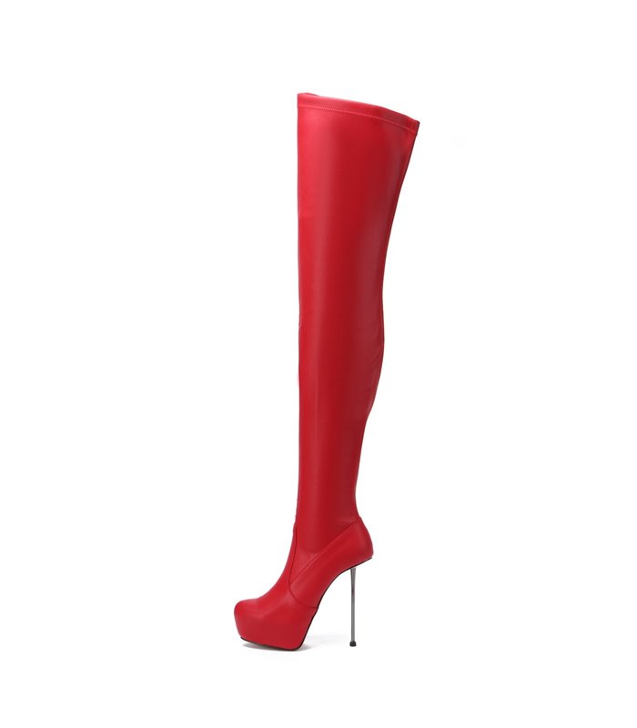 Giaro Overknee Plateau Boot BRISA RED MATTE