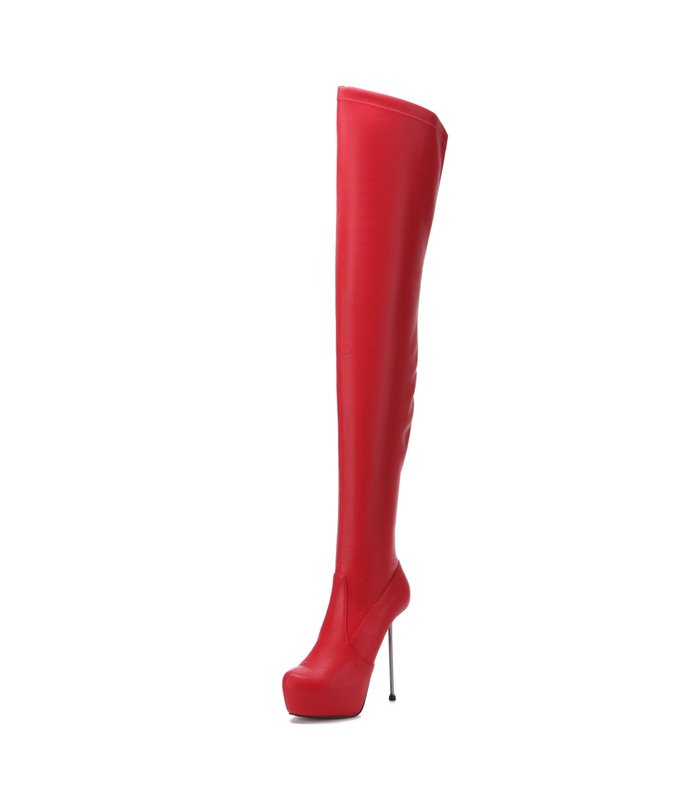 Giaro Overknee Plateau Boot BRISA RED MATTE