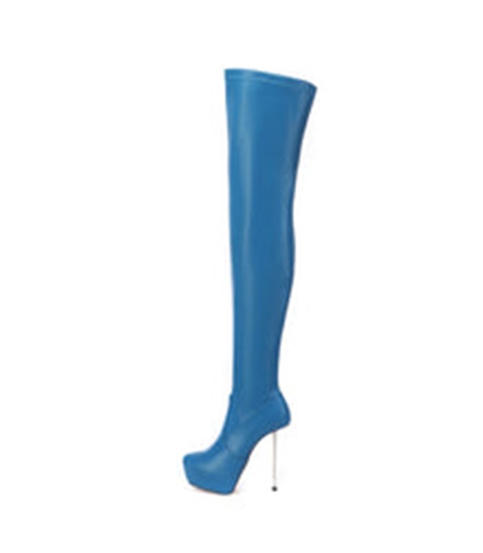 Giaro Overknee Plateau Boot BRISA BLUE MATTE