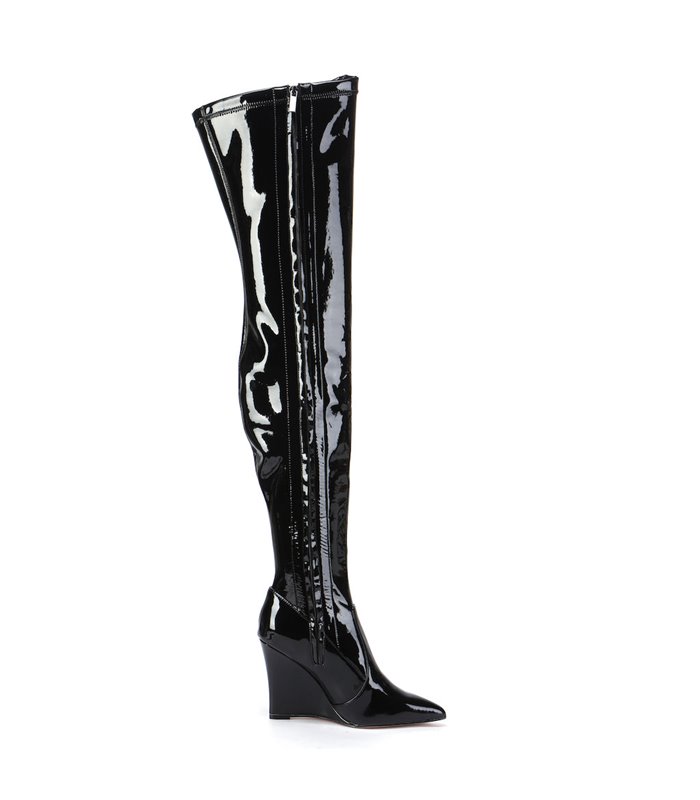 Giaro Overknee Boot EVERSON BLACK SHINY