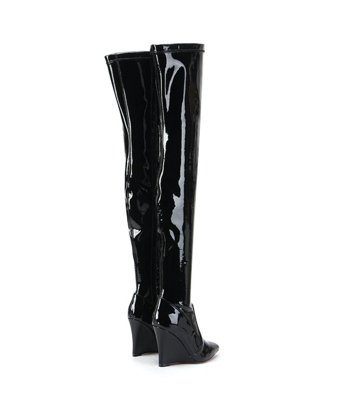 Giaro Overknee Boot EVERSON BLACK SHINY