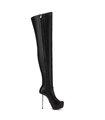 Giaro Overknee Plateau Boot BRISA BLACK SHINY