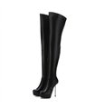 Giaro Overknee Plateau Boot BRISA BLACK SHINY