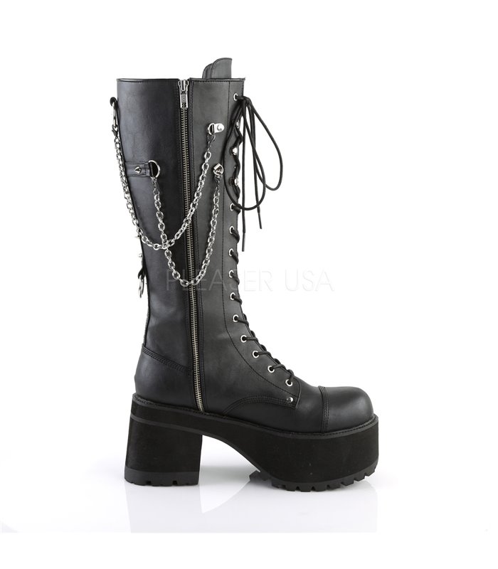 Demonia Plateau Stiefel RANGER-303 Schwarz