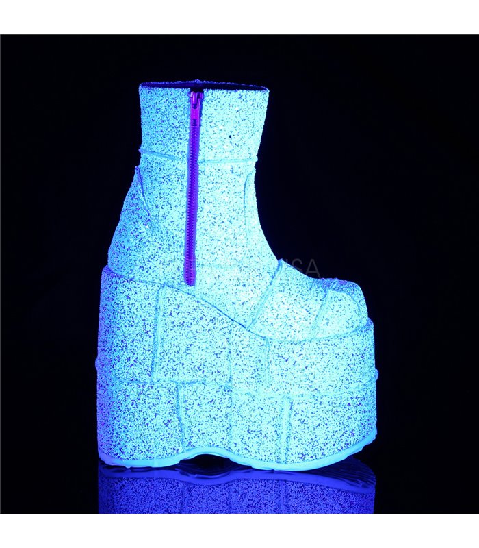 Plateau Stiefeletten STACK-201G - Weiss