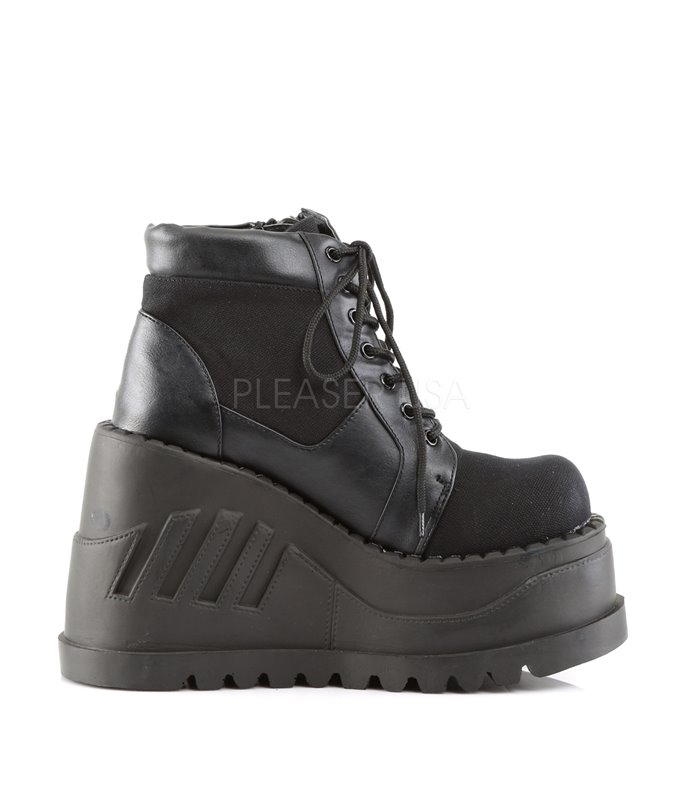 Demonia Plateau Stiefeletten STOMP-10 Schwarz